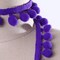 2 Yards Violet Purple Small Pom Pom Fringe Trim for Dresses Hats and Crafts